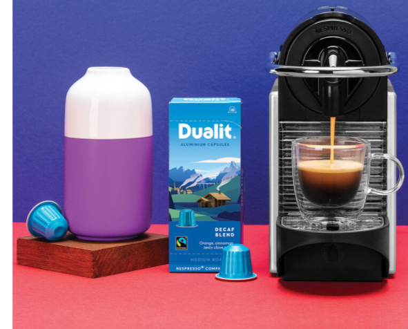 Dualit Decaf Aluminium Nespresso Compatible Coffee Pods(1x 100)
