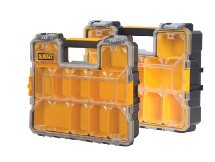 DEWALT Pro Organisers Deep +Shallow Box Twin Pack with 10 x removable cups Each