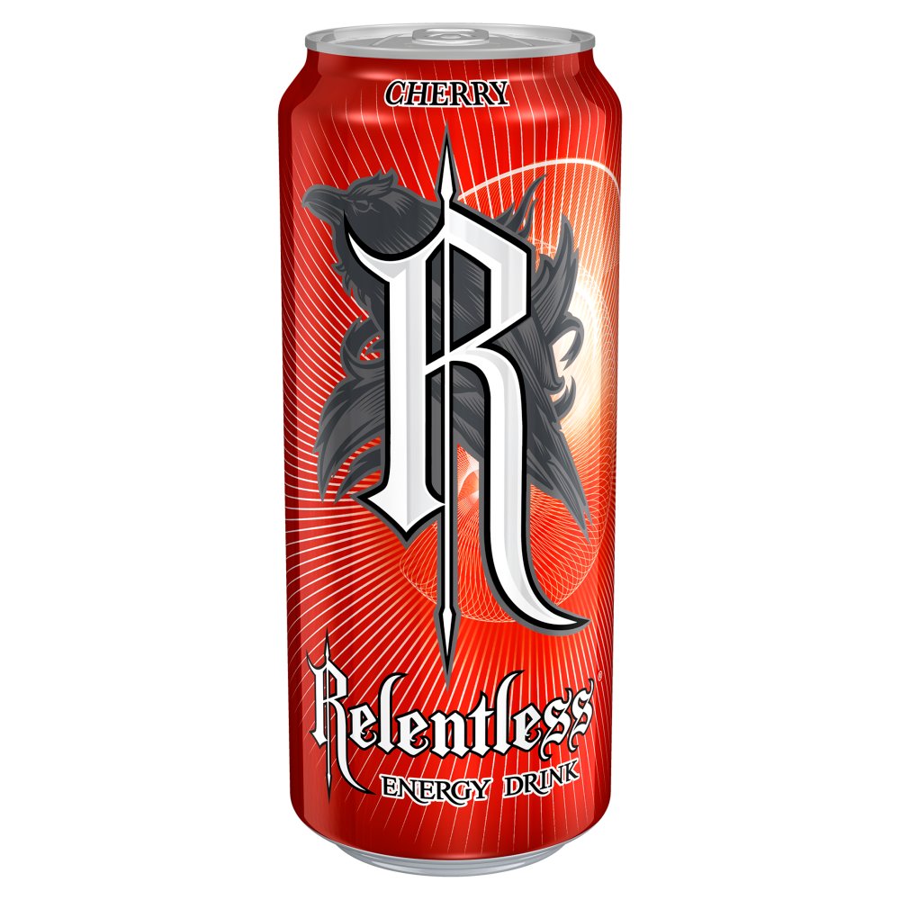 Relentless Cherry Energy Drink Can Pack of 12x500ml