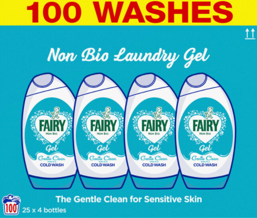 Fairy Non Bio Laundry Liquid Gel, 4 x 925ml