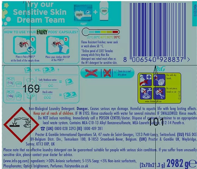 Fairy Non-Bio 140 Pods Washing Detergent Tablets