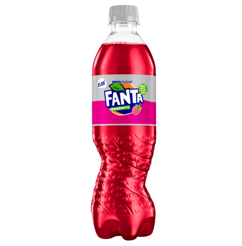 Fanta Zero Sugars Low Calorie Sparkling Fruit Drink Raspberry 12 x 500ml