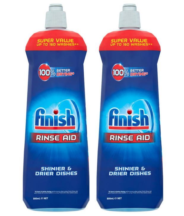 Finish Rinse Aid for Shinier and Drier Dishes Original Pack of 2 x 800ml