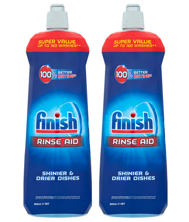 Finish Rinse Aid for Shinier and Drier Dishes ORIGINAL, Pack of 2 x 800ml