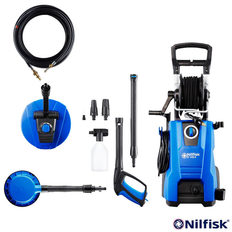 Nilfisk D140.4-9 Maintenance X-Tra Pressure Washer with Patio Cleaner, Drain Cleaner and Rotary Brush