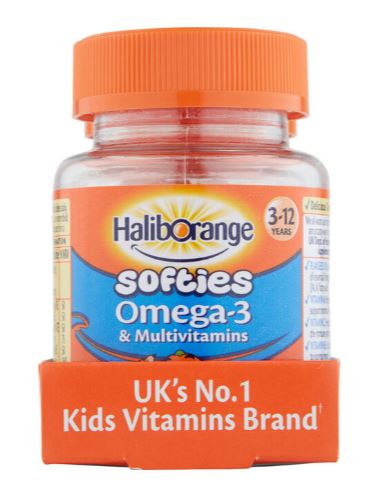 HalibOrange Softies Omega 3 & Multivitamins, 3 x 30 Count