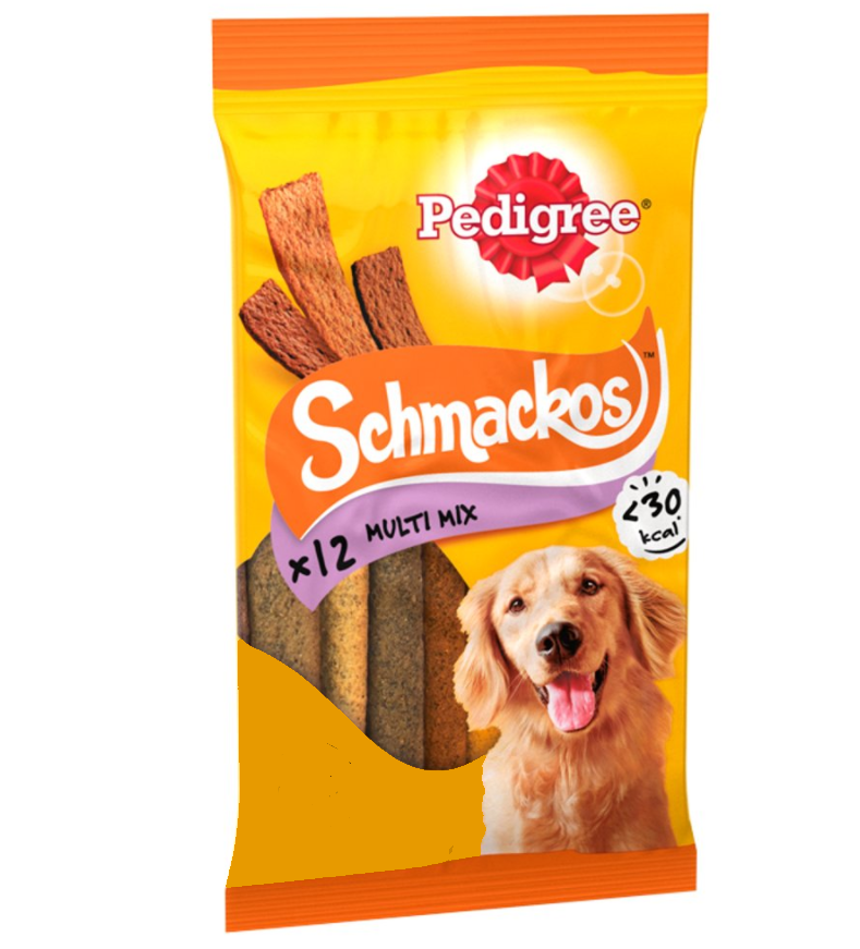 Pedigree Schmackos Dog Multi 12 Stick Adult Dogs Treat , 9 Pack of 12 x 86g