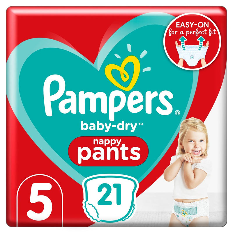 Pampers Baby-Dry Nappy Pants Size - 5, 12-17kg, 21 Pants