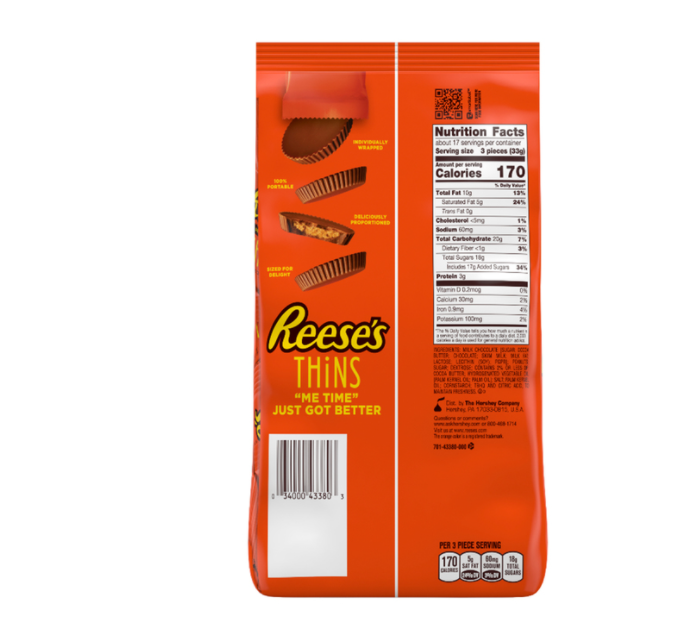 Reese's Peanut Butter Thins Milk Chocolate, 560g