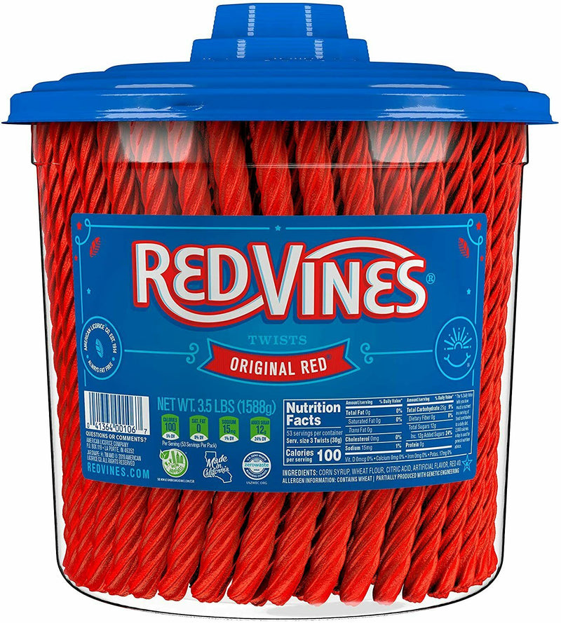 Red Vines Liquorice Tub 1.6 kg (Packaging May Vary)