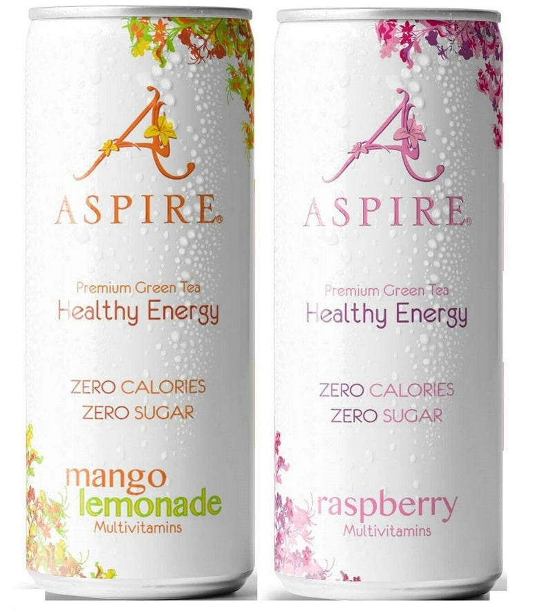 Aspire Mango Lemonade and Raspberry Mixed Pack of 12x330ml