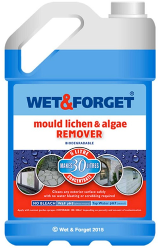 Wet And Forget 5 Litre Mould Algae & Lichen Moss Dirt Removal 5L Concentrate Outdoor New