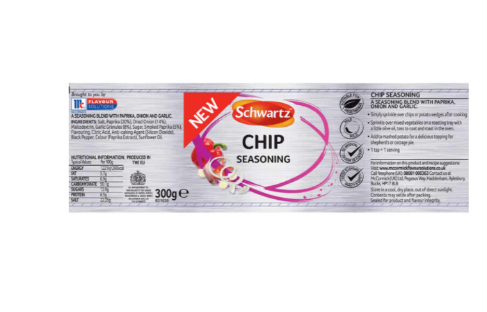 Schwartz Chip Seasoning, 300g