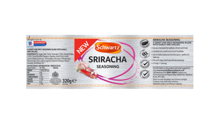 Schwartz Sriracha Seasoning Pack of 320g