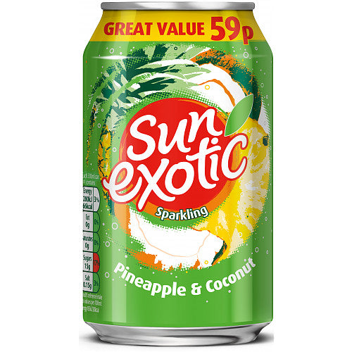 Sun Exotic Sparkling Pineapple & Coconut 330ml x Pack 24