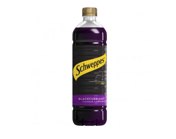 Schweppes Blackcurrant Flavour Cordial 1L Pack of 12