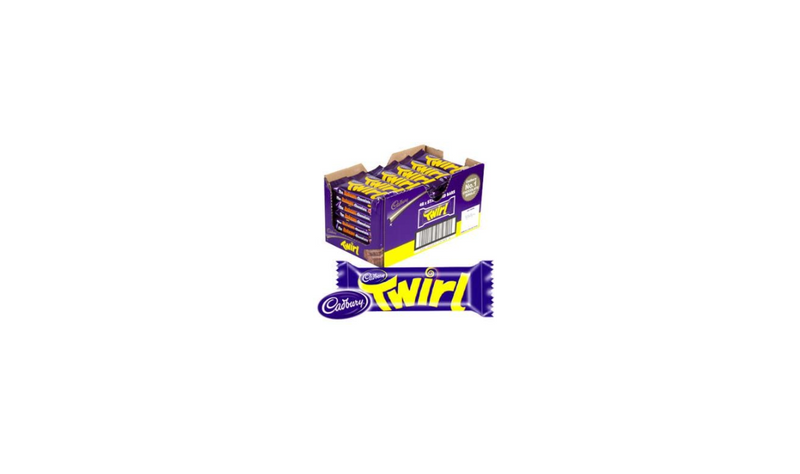 Cadbury Twirl Chocolate Bar, (Pack Of 48 X 43G)